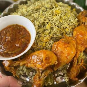 Baghli Polo with Chicken