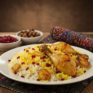 Zereshk Polo with chicken